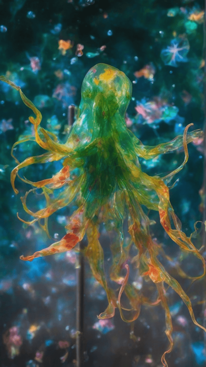 Medusacalyx Spectrata - hybrid microplastic DNA lifeforms for an uncertain poetic future - Image 6